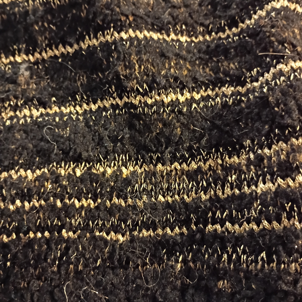 Women's 2019 CHANEL Black and Gold Egyptian Line Patterned Sweater - Picture 8 of 16